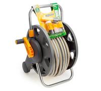 Hozelock Floor Standing Hose Reel 1/2" / 12.5mm 25m Grey & Yellow