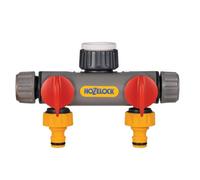 Hozelock 2 Way Tap Connector Yellow/red/grey (One Size)