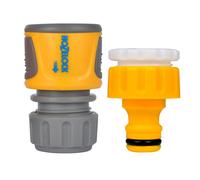 Hozelock 20710000 Threaded Tap & Soft Touch Hose End Connector Set