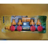 Hozelock 2150 4 Way Tap Connector Garden Water Hose Pipe Watering System