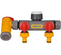 Hozelock Flow Max 2 Way Threaded Tap Hose Pipe Connector 21mm, 26mm & 33mm