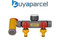 Hozelock 2250 Flowmax 3-Way Hose Tap Connector With Watering Can Rapid Filler