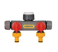 Hozelock 2252 2-way Tap Connector 1/2 - 1in Bsp - Multi Colour - One Size - Multi Colour