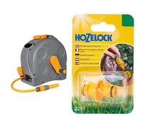 Hozelock 2415 0000 Compact 2in1 Reel with 25m Hose & Double Male Connector
