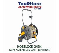 Hozelock 2434 Hose Cart Assembled 60Metre Supplied With 30m Garden Hos