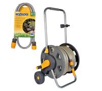 Hozelock 2434 Wheeled Floor Standing Hose Reel 30M Hose & Tap Connection Set