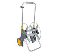 Hozelock 2460 Assembled 90m Metal Hose Cart with 2 Hose End Connectors