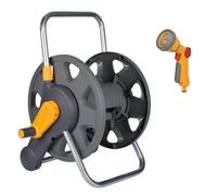 Hozelock 2475 Hose Reel Floor Standing 60M Wall Mounted & 2679 Multi Spray Gun