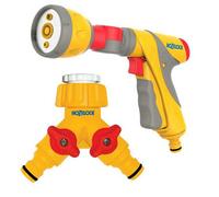 Hozelock 2695 Ultra Twist Spray Gun Sprinkler And 2256 Dual Tap Connector