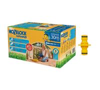 Hozelock 30m Superhoze Hosepipe, Yellow & Grey & Double Male Connector