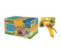 Hozelock 30m Superhoze Hosepipe, Yellow & Grey & Spray Gun, Multi-Colour