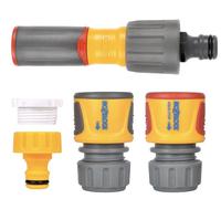 HOZELOCK - Starter Nozzle Kit 3-in-1 : Ergonomic Soft Grip Lance, Non-Slip, 3 Jets, 2 Connections Ø 12.5mm - Ø 15mm (1/2" - 5/8"), 1 Tap Connection [ 100-100-228]