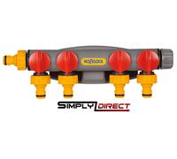 Hozelock 4 Way Tap Connector Garden Watering For Hose Pipe Water Timer 2150