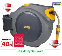 HOZELOCK 40m Auto Reel Retractable Hose System Wall Mounted 2595 5010646053082