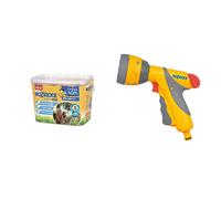 Hozelock 40m Superhoze Hosepipe, Yellow & Grey & Multi Spray Gun Plus