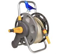 Hozelock 45m Assembled Garden Hose Reel & 25m Hose Pipe + Fittings 2431 HOZ2431