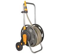 Hozelock 60m Assembled Hose Cart With 30m & 50m Garden Hose Pipe Handle & Wheels