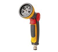 HOZELOCK - 8 Jet Multi Spray Metal Gun: Ideal for Precise Water Flow, 8 Spray Patterns: Cone, Jet, Angled, Fine Rose, Flat, Fine M
