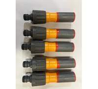 HOZELOCK ADJUSTABLE SPRAY NOZZLE HOSEPIPE FITTING HOSE CONNECTOR X 5