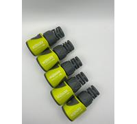 HOZELOCK Aqua Stop Connector Hosepipe Hose Tap Garden Water 2055 Pack Of 5 GREEN