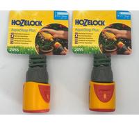 HOZELOCK Aqua Stop Plus Hose Connector x 2 Waterstop Garden Hosepipe Tap 2250