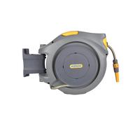 HOZELOCK - Auto Reel 20m wall-mounted hose reel: Easy to Install, Lock, Auto-rewind, Ready-to-use Reel With Nozzle, Fittings, Hozelock Hose and Access