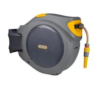 HOZELOCK - Auto Reel Wall-mounted 40m: Easy to Install, Child-lock, Auto-rewind, Ready-to-use with Nozzle, Fittings, Hozelock Hose and Accessories