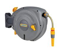 HOZELOCK - Auto Reel Wall-mounted Reel 10m: Easy to Install, Child-lock, Auto-rewind, Ready-to-use Reel with Nozzle, Fittings, Hozelock Hose and