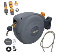 Hozelock Auto Rewind Garden Hose Reel with 10 Metres Hose Watering Wall Mounted