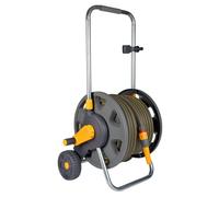 HOZELOCK - Cart Plus 50m of Ultramax hose (12.5 mm): Max Capacity 60m, Rewind Handle, Sturdy Frame for general use, Supplied Assembled, Nozzle and