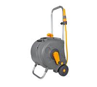 HOZELOCK - Compact Cart Reel 30m : Stable, Sturdy Reel on Wheels, Easy to Assemble and Use, Large Winding Handle, Enclosed Casing, Supplied with all