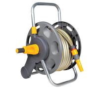 Hozelock Floor and Wall Mounted Hose Reel 1/2" / 12.5mm 25m Grey & Yellow