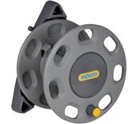 Hozelock Compact Wall Mounted Hose Reel With Hose Guide 30M Capacity Manual Rewind Durable Garden Hose Storage - 100-000-939