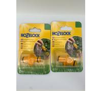 HOZELOCK Double Male Fitting Connector Garden Hosepipe Tap 2291 Pack Of 2