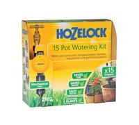 HOZELOCK - Drip Watering Kit 15 Pot : Self-contained System Complete with Timer, Ideal for Potted Plants and Window Boxes, for Precise, Water-saving