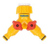 Hozelock Dual Tap Connector for Garden Hose Splitter with 2 Way Flow Control