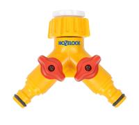 Hozelock Dual Tap Connector in Bright Yellow Hozelock Bright Yellow