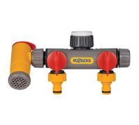 Hozelock 2250 Flowmax 3-Way Hose Tap Connector With Watering Can Rapid Filler