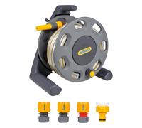 Hozelock Compact Floor Standing Hose Reel 1/2" / 12.5mm 25m Grey & Yellow