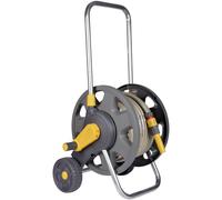 Hozelock Hose Cart 30m Grey/Yellow Telescopic Handle Easy Crank 2432R3535