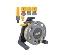 Hozelock Compact Floor Standing Hose Reel 1/2" / 12.5mm 25m Grey & Yellow