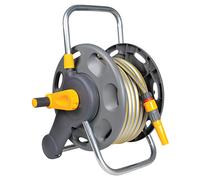 Hozelock Floor and Wall Mounted Hose Reel 1/2" / 12.5mm 50m Grey & Yellow