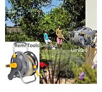 Hozelock Hose Reel With 50m Hose, Stands Free Or Wall Mounted System