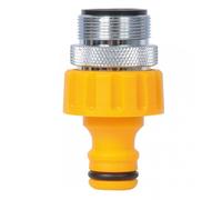 Hozelock Kitchen Tap Connector with a 24mm male head - Yellow