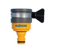 HOZELOCK - Indoor Tap Connector Round ? 20mm -24mm : For Modern Threadless Kitchen Taps, Adjustable Stainless Steel Collar, Easy and Tight Connection,