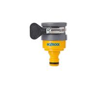 HOZELOCK - Indoor Tap Connector Round ? 20mm -24mm : For Modern Threadless Kitchen Taps, Adjustable Stainless Steel Collar, Easy and Tight Connection,