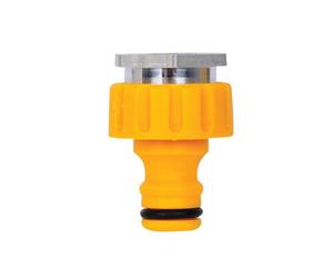 Hozelock Indoor Threaded Tap Connector 22mm - 100-000-784 in Yellow Hozelock Yellow