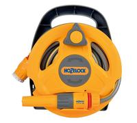 HOZELOCK - Micro Reel 10m : Ideal for patios, balconies and small gardens, compact and practical "Click & Go" design, a lightweight small bore hose, 1 hose nozzle, ready to use [2427 0000]