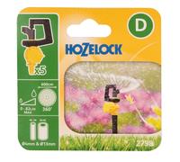 HOZELOCK - Micro Sprinkler Adjustable 360 Vari Rotor Spray In-Line, ø 13 mm and End-of-Line ø 4 mm : Adjustable Flow 0-82 LPH, 60