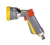 HOZELOCK - Multi-Spray Gun Plus : Compact Multi-task Gun, Watering & Cleaning, Lockable: 6 Spray Patterns